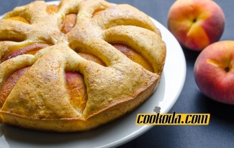 Cardamom Peach Cake