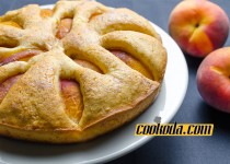 کیک هلو و هل | Cardamom Peach Cake