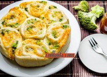 رول پنیر و بروکلی | Three Cheese Broccoli Buns